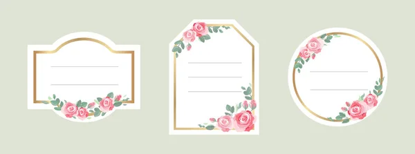 バラと素敵な手描きの母の日のラベル 印刷製品 カード バナーのための素晴らしい ベクトルデザイン — ストックベクタ