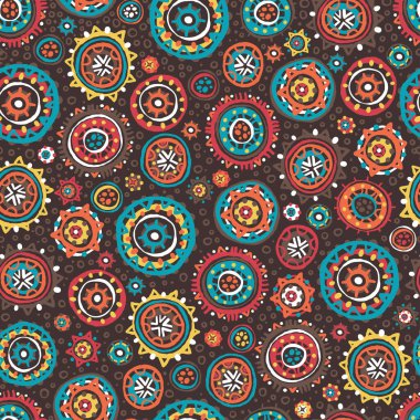 El çizimi soyut, pürüzsüz desen, etnik geçmiş, Afrika tarzı - tekstil, pankart, duvar kağıtları, ambalaj - vektör tasarımı için harika