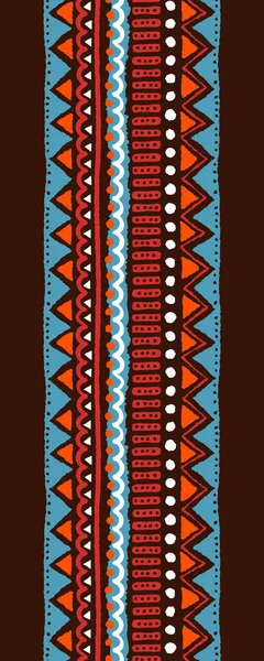 Hand Drawn Abstract Seamless Pattern Ethnic Background African Style Great — Stock Vector