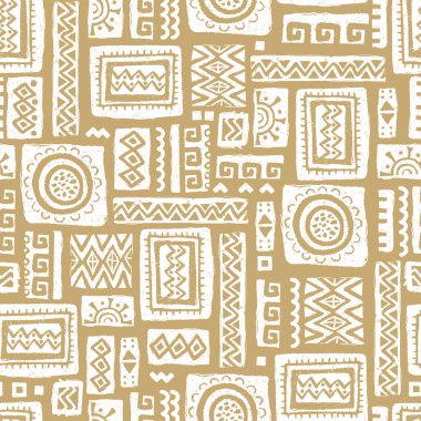 El çizimi soyut, pürüzsüz desen, etnik geçmiş, Afrika tarzı - tekstil, pankart, duvar kağıtları, ambalaj - vektör tasarımı için harika