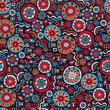 El çizimi soyut, pürüzsüz desen, etnik geçmiş, basit tarz - tekstil, afiş, duvar kağıtları, ambalaj - vektör tasarımı için harika