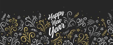 Eğlenceli el çizimi havai fişekler, kusursuz desen, tekstil için harika, ambalaj, pankart, duvar kağıtları