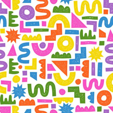 El çizimi soyut, pürüzsüz desen, retro arkaplan, basit biçim - tekstil, afişler, duvar kağıtları, ambalaj - vektör tasarımı için harika