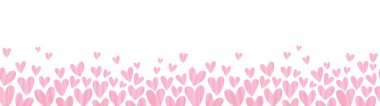 Cute hand drawn hearts seamless pattern, lovely romantic background, great for Valentine's Day, Mother's Day, textiles, wallpapers, banners - vector design clipart