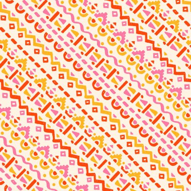 El çizimi soyut, pürüzsüz desen, etnik geçmiş, aztek tarzı - tekstil, pankart, duvar kağıtları, ambalaj - vektör tasarımı için harika