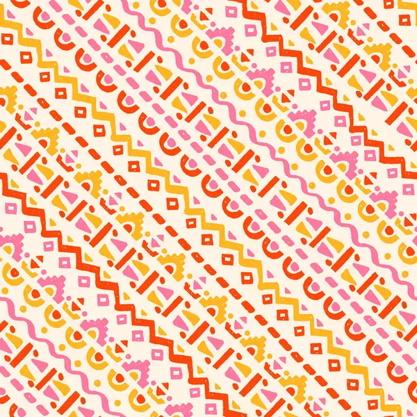 El çizimi soyut, pürüzsüz desen, etnik geçmiş, aztek tarzı - tekstil, pankart, duvar kağıtları, ambalaj - vektör tasarımı için harika