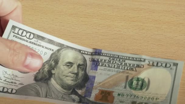 Порівняйте Euro Dollar One 100 Banknotes — стокове відео