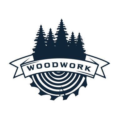 Marangozluk Ahşap Vektör Logosu tasarım şablonu