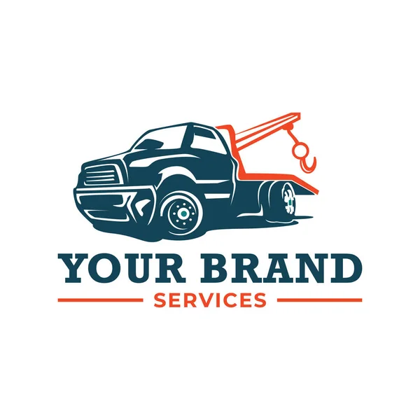 Modèle Logo Remorquage Camion Logo Approprié Pour Les Entreprises Liées — Image vectorielle