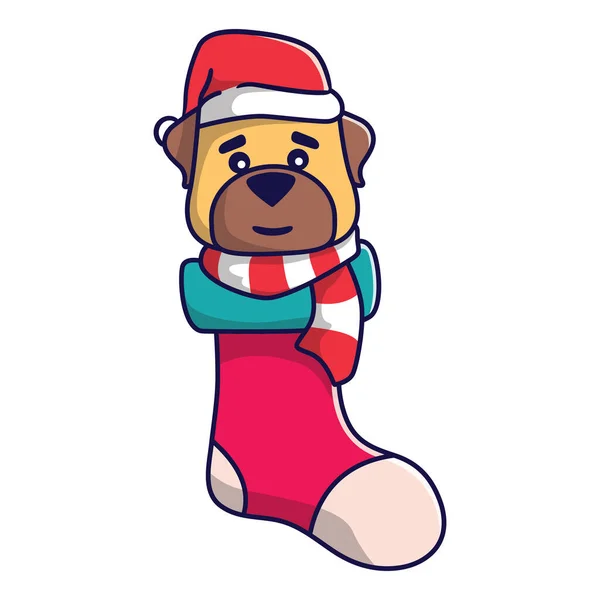 Cute Christmas Dog Christmas Costume Illustration Vector 로열티 프리 스톡 일러스트레이션