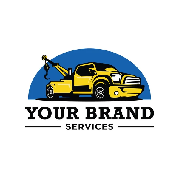 Templat Logo Penarik Truk Logo Yang Cocok Untuk Bisnis Yang Stok Vektor Bebas Royalti