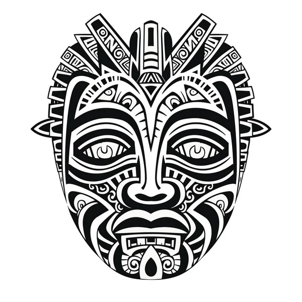 Tribal Hawaii Totem Αφρικανική Παραδοσιακή Ξύλινη Μάσκα Hawaii Μάσκα Εξωτικό — Διανυσματικό Αρχείο