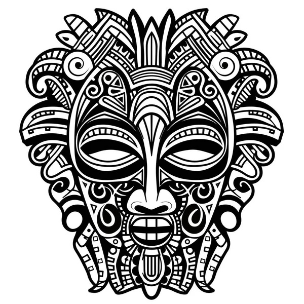Totem Tribal Hawaii Masque Africain Traditionnel Bois Masque Hawaii Exotique — Image vectorielle