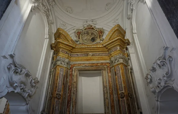 Bel Autel Décoratif Dans Église Chiesa San Severo Pendino Naples — Photo