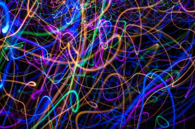 Flüoresan ışıkla boyanmış şenlikli doku arkaplanı
