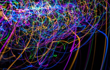 Flüoresan ışıkla boyanmış şenlikli doku arkaplanı