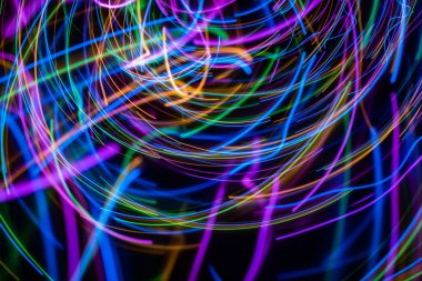 Flüoresan ışıkla boyanmış şenlikli doku arkaplanı