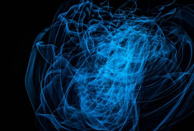 Dairesel bir hareketle soyut neon deseni