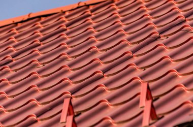 The texture of the new orange roof