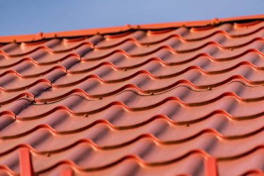 The texture of the new orange roof