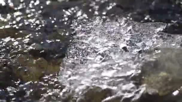 Texture Piece Ice Floe Mountain River — Vídeo de Stock