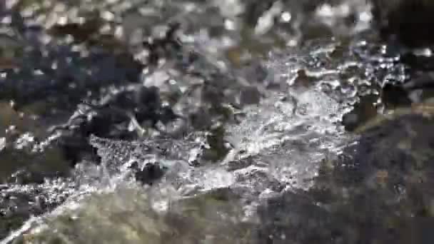 Texture Piece Ice Floe Mountain River — Vídeo de stock