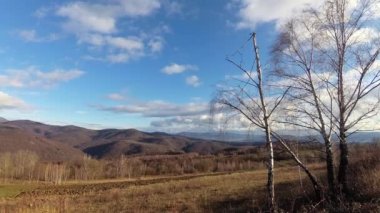 Time lapse of a spring evening in the Carpathian mountains
