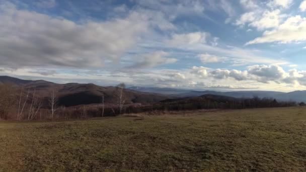 Time Lapse Spring Evening Carpathian Mountains — Stok Video