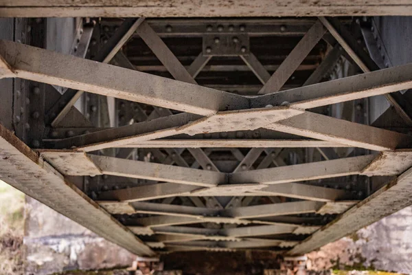 Construção Ponte Velha Vista Inferior — Fotografia de Stock