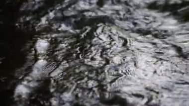 Bir dağ nehrinin hızlı akışı ve girdapları