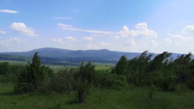 Karpatlar 'ın dağlık kırsalında yürü.