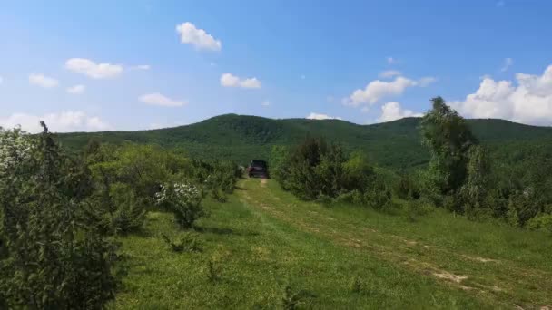 穿过喀尔巴阡山脉的山区 — 图库视频影像