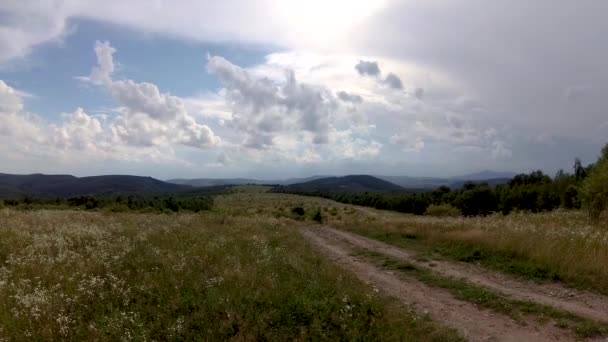 Zeitraffer Einer Sommerstürmischen Landschaft Den Karpaten — Stockvideo