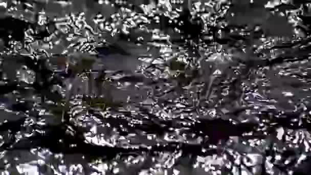 Tekstura Fal Górskiej Rzeki Zachodzie Słońca — Wideo stockowe