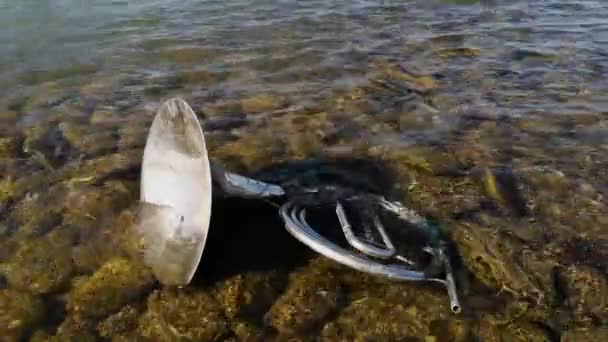 Landscape French Horn Mountain River — Stock video