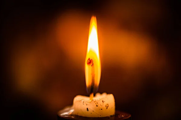Κοντινό Πλάνο Της Φλόγας Κεριών Για Φόντο — Φωτογραφία Αρχείου