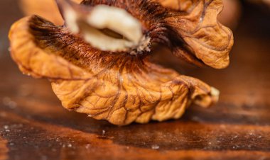 Cevizin yakın plan çekimi.