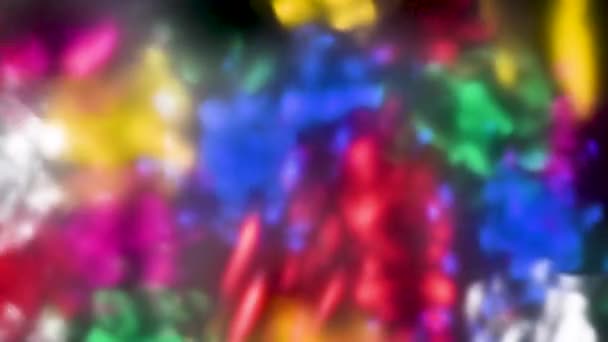 Ткань Разноцветный Блестящий Праздник Фон — стоковое видео