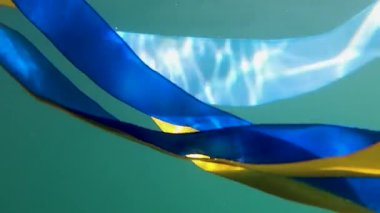 Suyun altında kurdeleli kadın çelengi