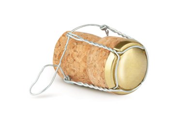 Champagne cork isolated on a white background. With clipping path
