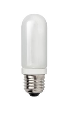 Halogen light bulb e27 isolated on a white background. With clipping path