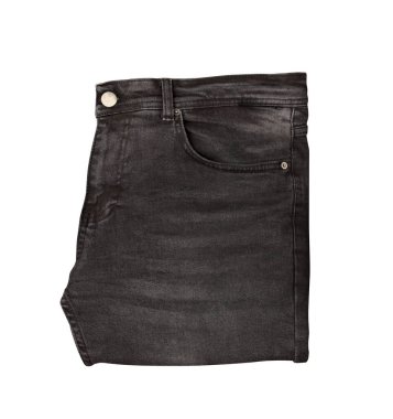 Siyah kot beyaz arka planda izole edilmiş. Üst Manzara. kırpma yolu ile.