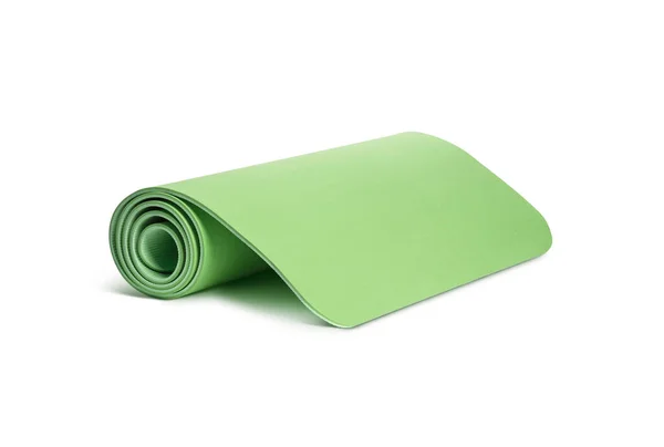 Stuoia Yoga Esercizio Fitness Isolato Sfondo Bianco Con Percorso Ritaglio — Foto Stock