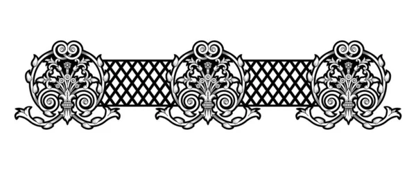 ヴィンテージのバロック装飾 レトロなパターンアンティークスタイルのアカンサス ベクターイラスト — ストックベクタ