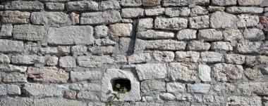 Tuğla duvar. Grunge duvar arka planı. Eski, eski bir tuğla duvarın arka planı. Yüksek kalite fotoğraf