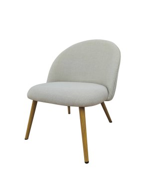 Beyaz arka planda izole edilmiş modern beyaz sandalye. kırpma yolu ile