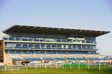 The Lazarus Stand has impressive seating space, at Doncaster Racecourse, Doncaster, South Yorkshire, England, on Saturday, 28th January, 2023.