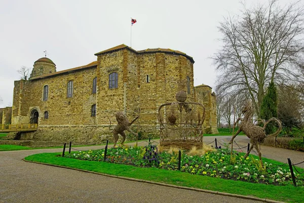 Colchester Castle Ist Ein Normannisches Schloss Aus Der Zweiten Hälfte lizenzfreie Stockbilder