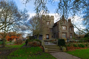 Towerhouse, in Westgate Park, Canterbury, England. Towerhouse gardens are part of the Westgate Gardens complex, that leads from English countryside, into Canterbury city centre. clipart