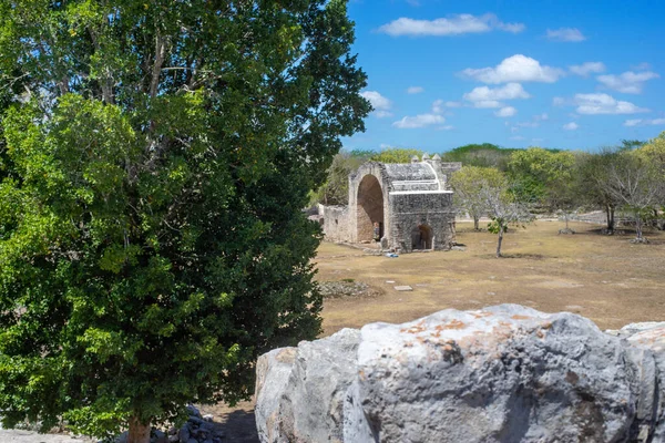 Археологический Памятник Майя Дзибилчалча Недалеко Мериды Юкатан Мексика — стоковое фото